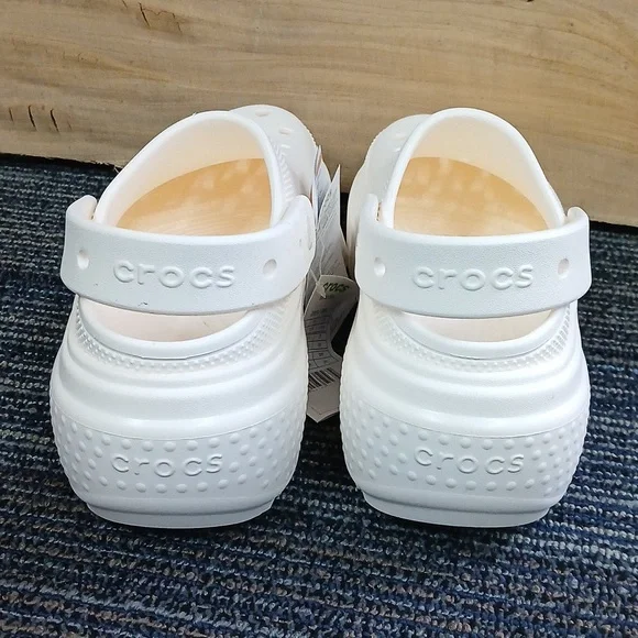 NWT Crocs Stomp Clog Chalk Women Size 9 Men Size 7(209347-0WV) - Picture 4 of 6